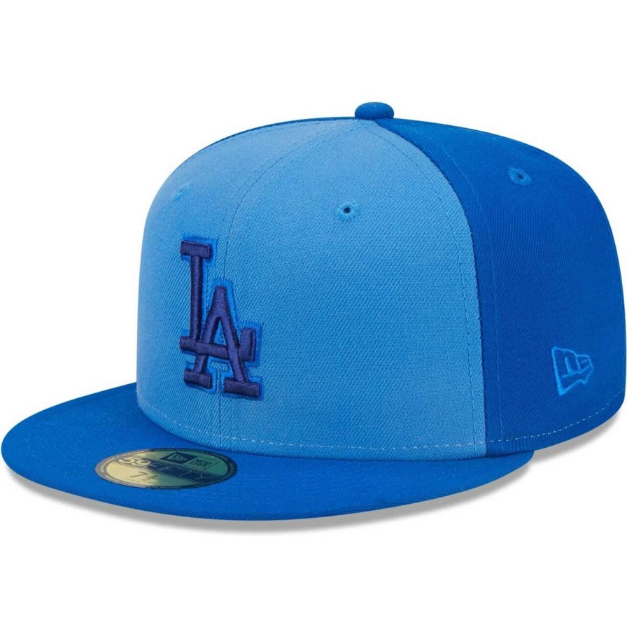 Los Angeles Dodgers Caps * | Men'S Los Angeles Dodgers New Era Royal Tri-Tone 59Fifty Fitted Hat