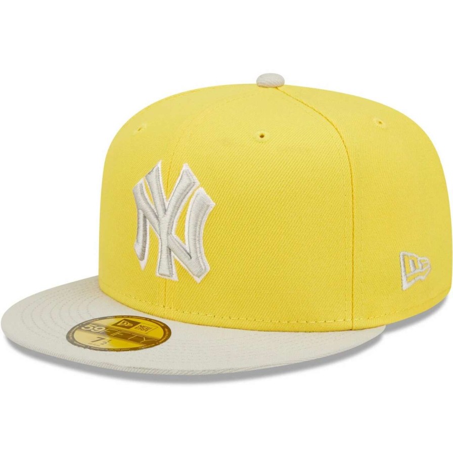 New York Yankees Caps * | Men'S New York Yankees New Era Yellow/Gray Spring Color Pack Two-Tone 59Fifty Fitted Hat