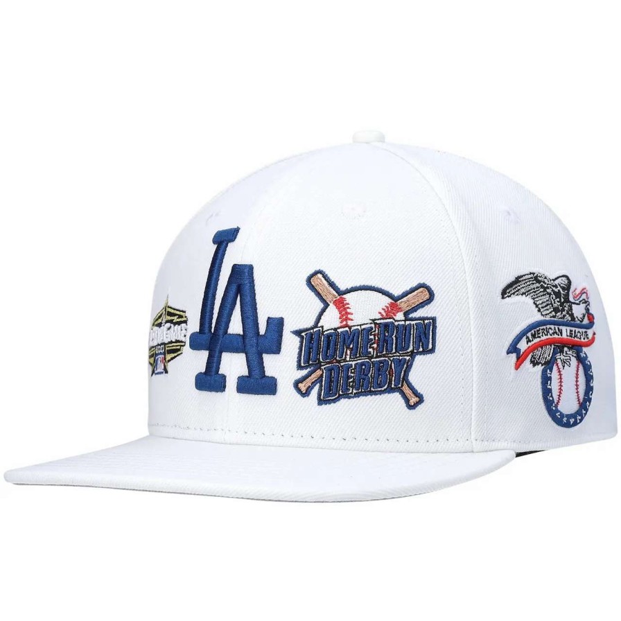 Los Angeles Dodgers Caps * | Men'S Los Angeles Dodgers Pro Standard White All-Star Multi Hit Wool Snapback Hat