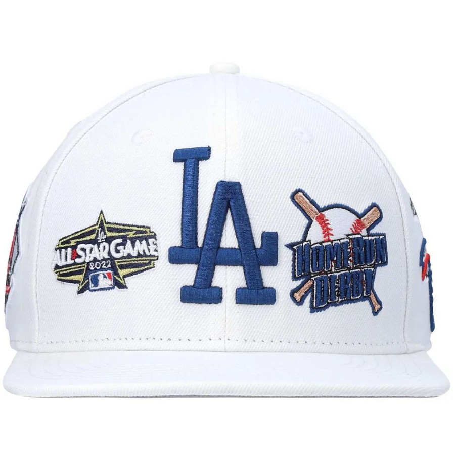 Los Angeles Dodgers Caps * | Men'S Los Angeles Dodgers Pro Standard White All-Star Multi Hit Wool Snapback Hat