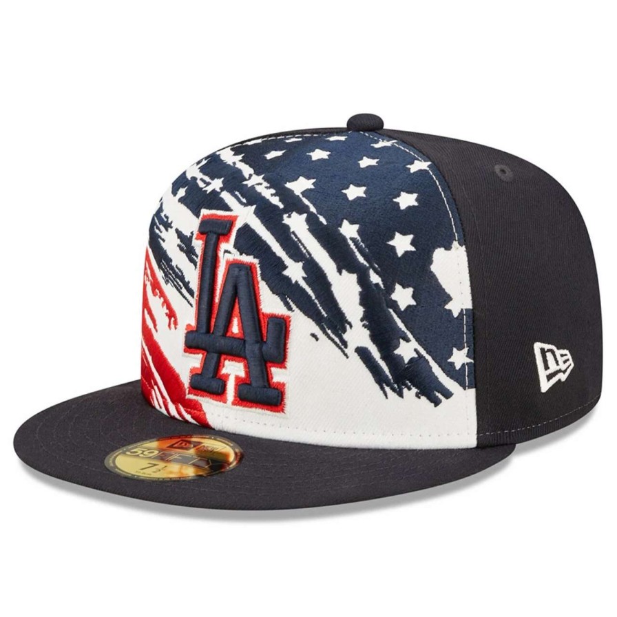 Los Angeles Dodgers Caps * | Men'S Los Angeles Dodgers New Era Navy 2022 4Th Of July On-Field 59Fifty Fitted Hat