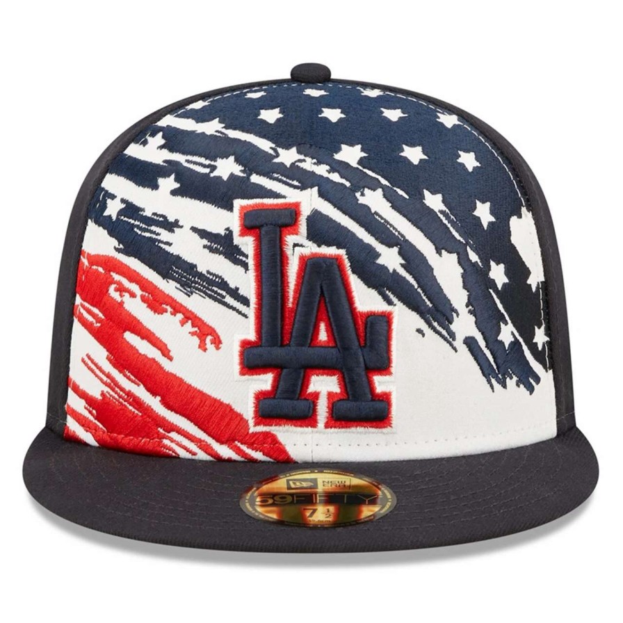 Los Angeles Dodgers Caps * | Men'S Los Angeles Dodgers New Era Navy 2022 4Th Of July On-Field 59Fifty Fitted Hat