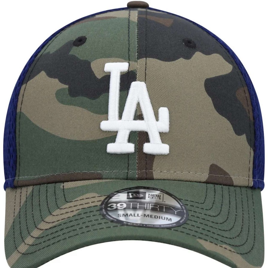 Los Angeles Dodgers Caps * | Men'S Los Angeles Dodgers New Era Camo Team Neo 39Thirty Flex Hat