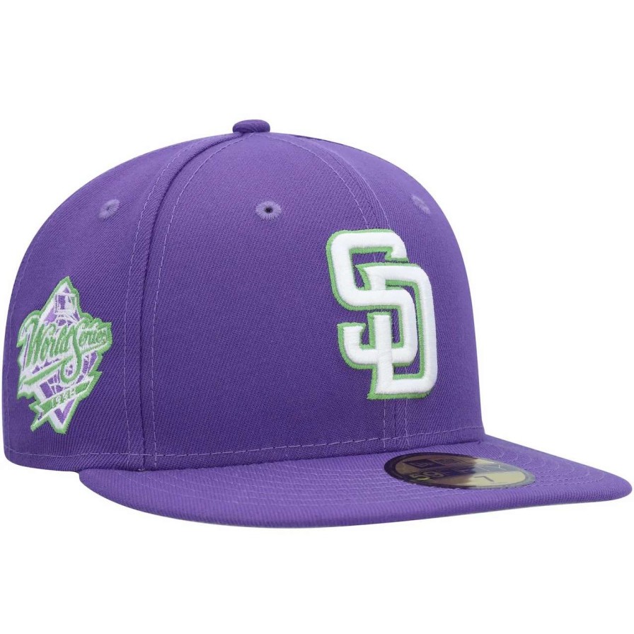 San Diego Padres Caps * | Men'S San Diego Padres New Era Purple Lime Side Patch 59Fifty Fitted Hat