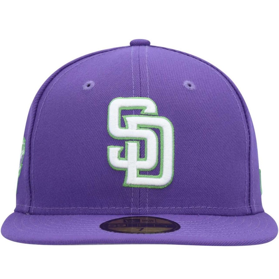 San Diego Padres Caps * | Men'S San Diego Padres New Era Purple Lime Side Patch 59Fifty Fitted Hat