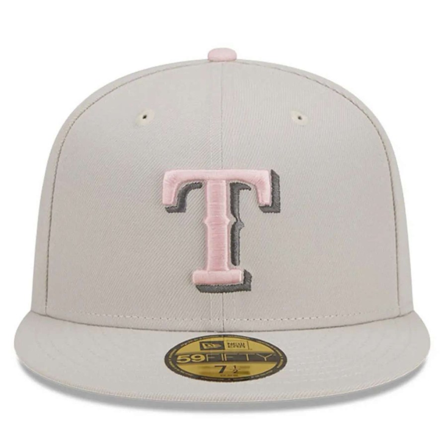 Texas Rangers Caps * | Men'S Texas Rangers New Era Khaki 2023 Mother'S Day On-Field 59Fifty Fitted Hat