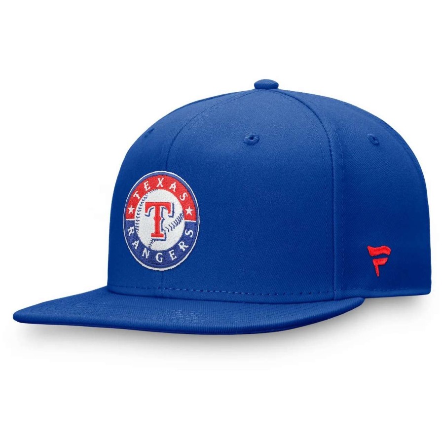 Texas Rangers Caps * | Men'S Texas Rangers Fanatics Branded Royal Iconic Team Patch Fitted Hat