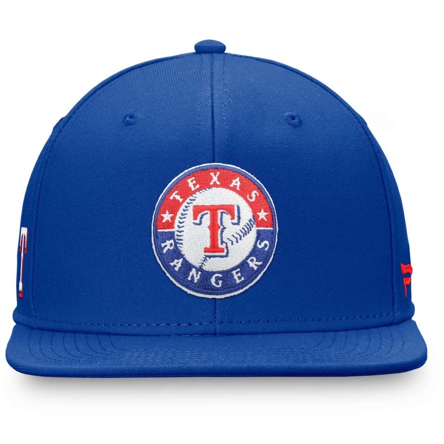 Texas Rangers Caps * | Men'S Texas Rangers Fanatics Branded Royal Iconic Team Patch Fitted Hat