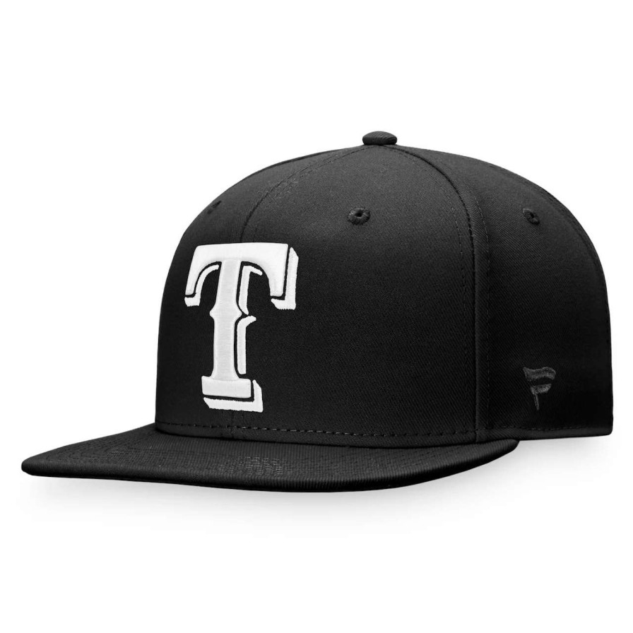 Texas Rangers Caps * | Men'S Texas Rangers Fanatics Branded Black Snapback Hat