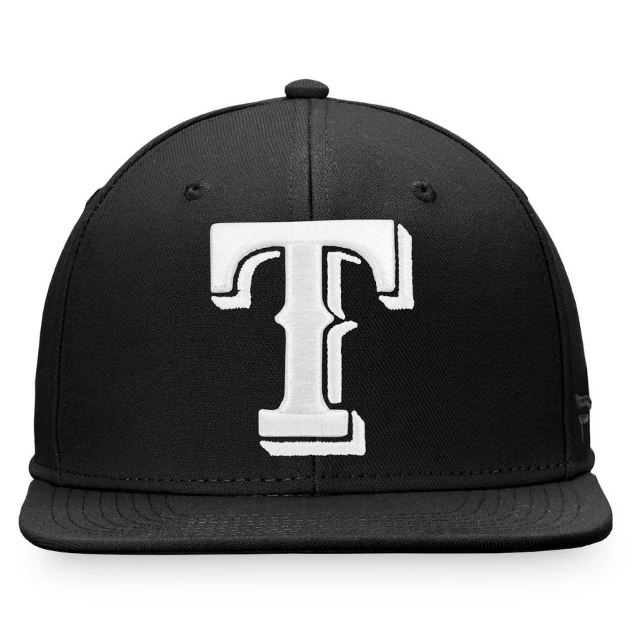 Texas Rangers Caps * | Men'S Texas Rangers Fanatics Branded Black Snapback Hat