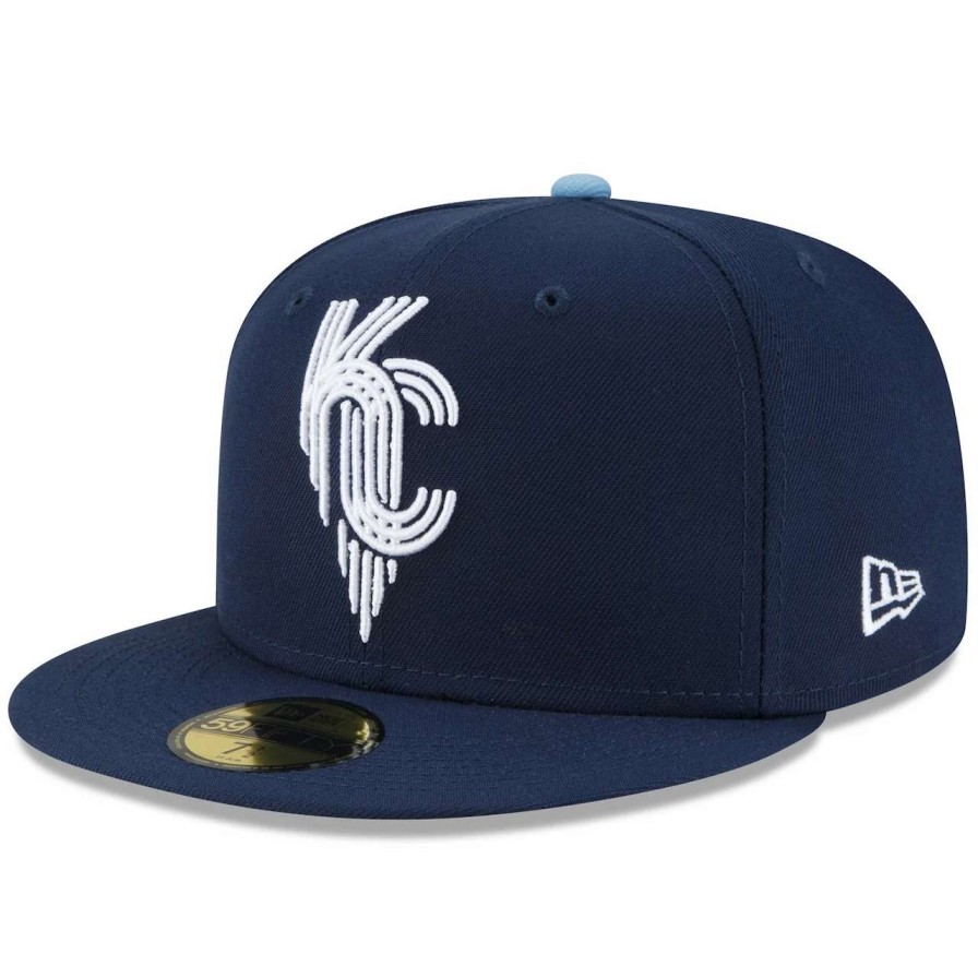 Kansas City Royals Caps * | Men'S Kansas City Royals New Era Navy 2022 City Connect 59Fifty Fitted Hat