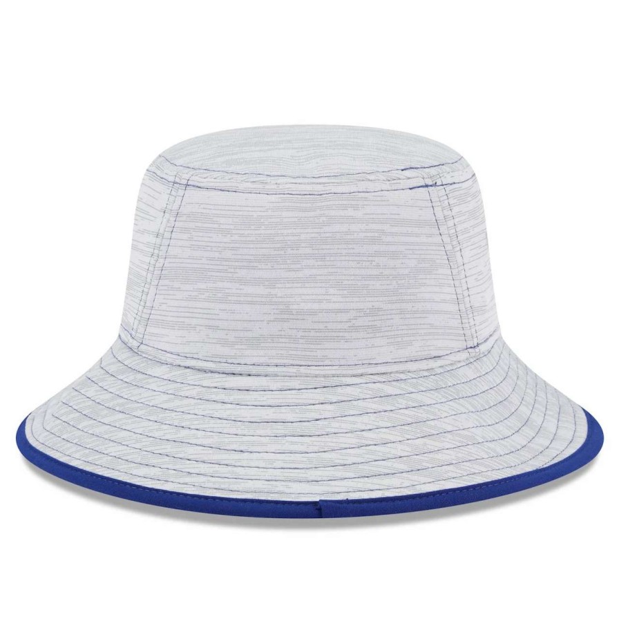 Los Angeles Dodgers Caps * | Men'S Los Angeles Dodgers New Era Gray Game Bucket Hat