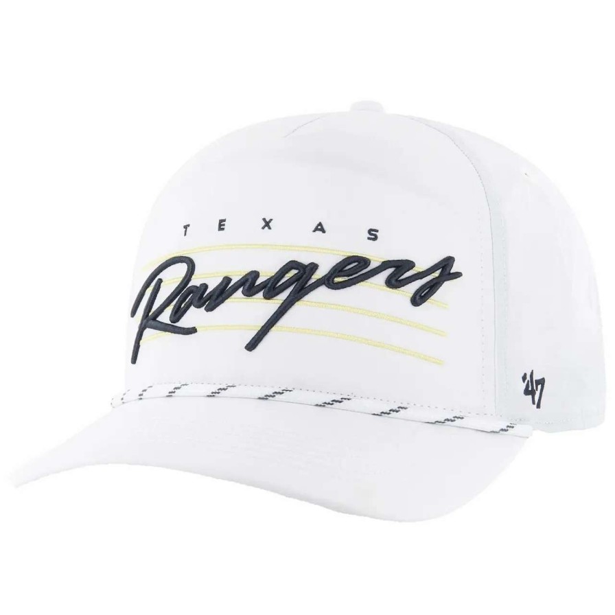 Texas Rangers Caps * | Men'S Texas Rangers '47 White 2023 City Connect Downburst Hitch Snapback Hat