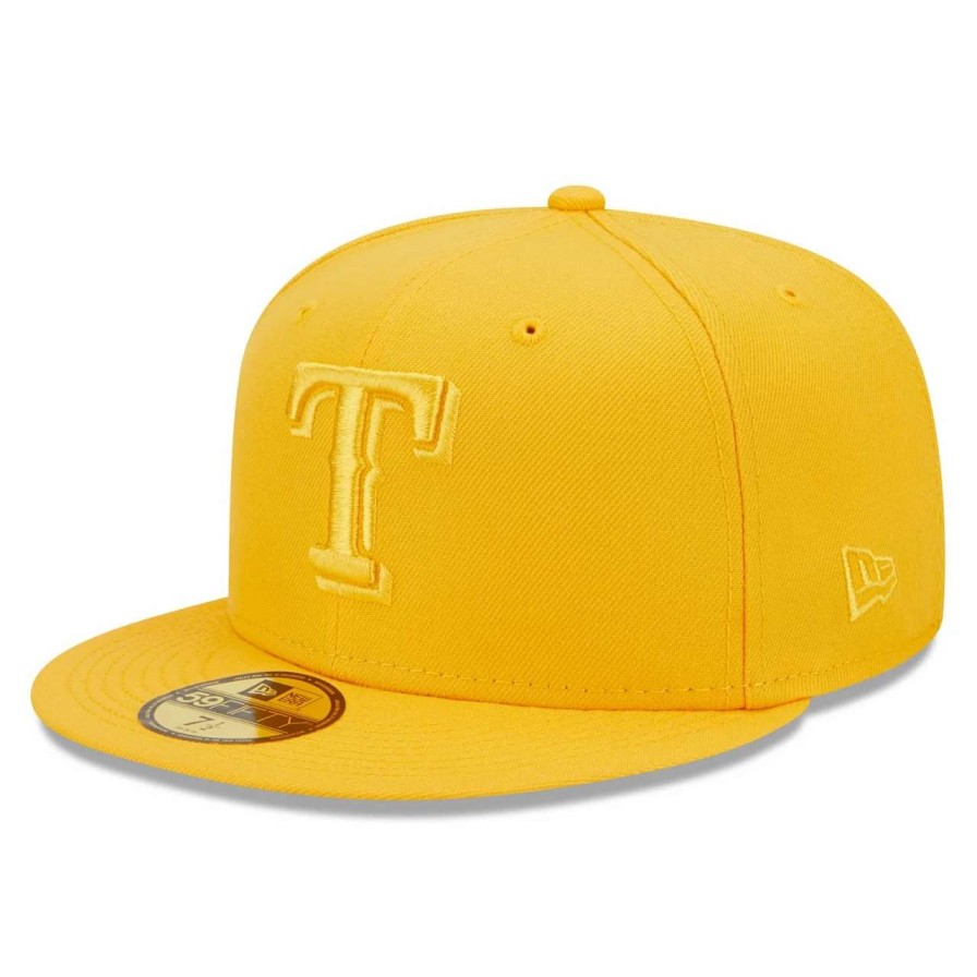 Texas Rangers Caps * | Men'S Texas Rangers New Era Gold Tonal 59Fifty Fitted Hat