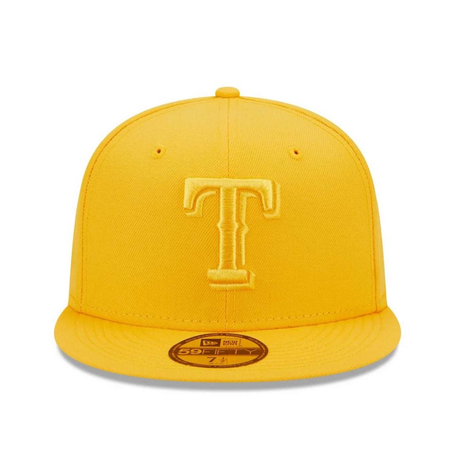 Texas Rangers Caps * | Men'S Texas Rangers New Era Gold Tonal 59Fifty Fitted Hat