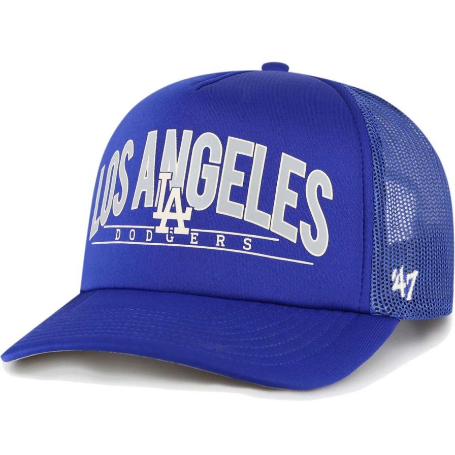 Los Angeles Dodgers Caps * | Men'S Los Angeles Dodgers '47 Royal Backhaul Foam Trucker Snapback Hat