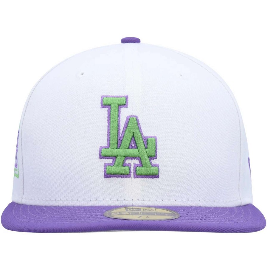 Los Angeles Dodgers Caps * | Men'S Los Angeles Dodgers New Era White 2020 World Series Side Patch 59Fifty Fitted Hat