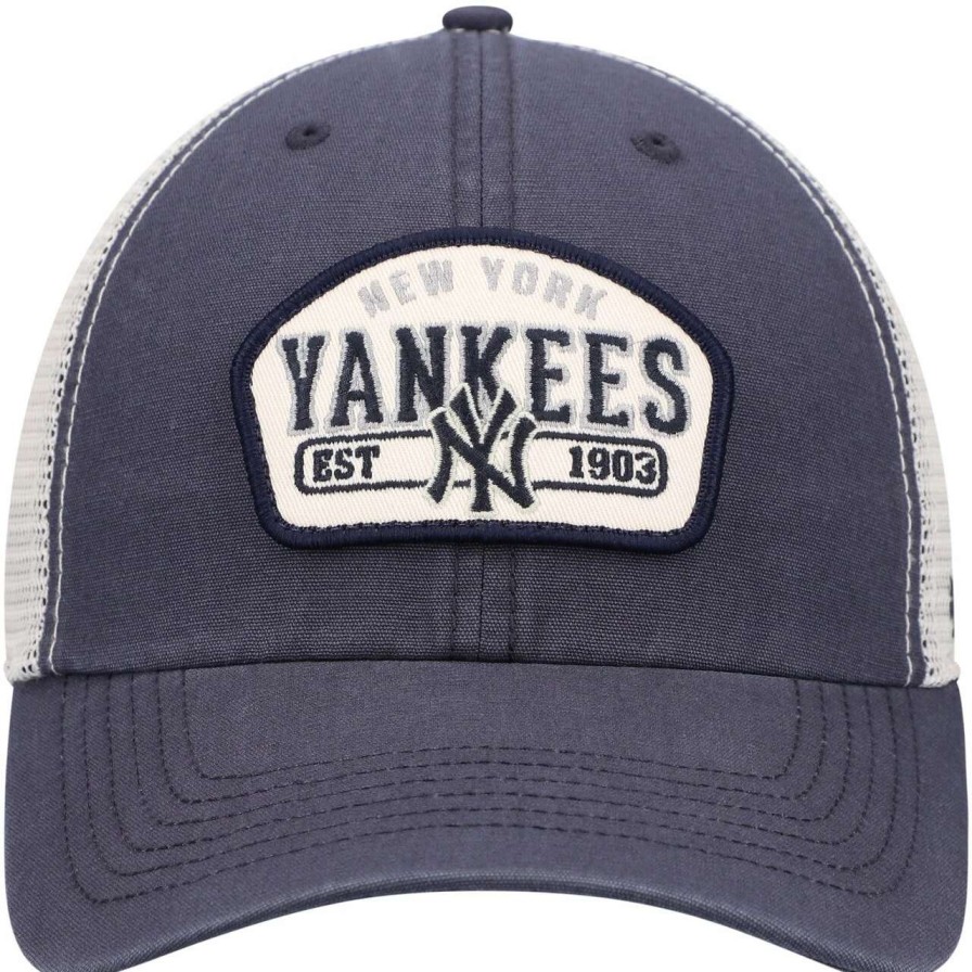 New York Yankees Caps * | Men'S New York Yankees '47 Navy Penwald Clean Up Trucker Snapback Hat