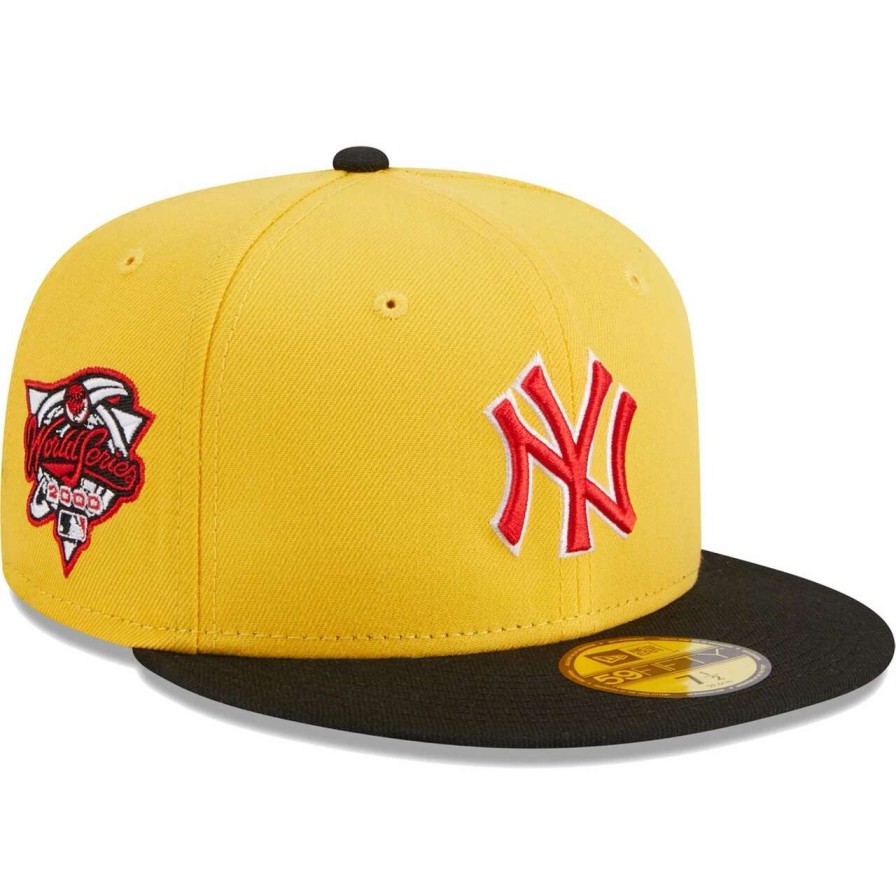 New York Yankees Caps * | Men'S New York Yankees New Era Yellow/Black Grilled 59Fifty Fitted Hat