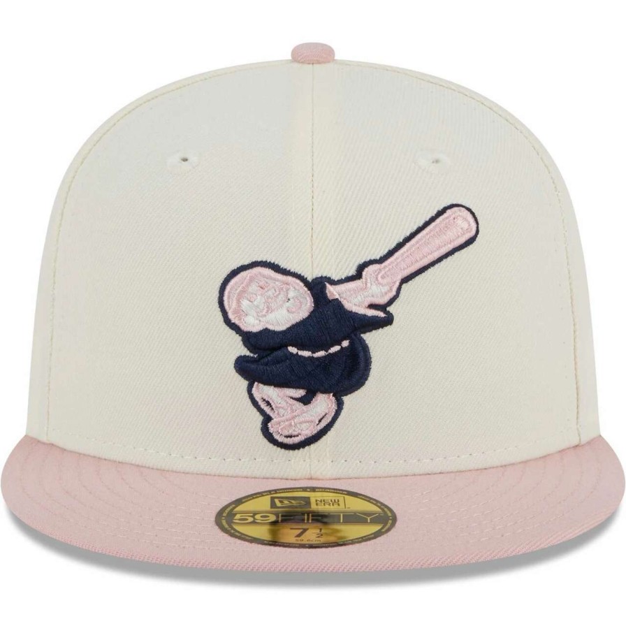 San Diego Padres Caps * | Men'S San Diego Padres New Era White/Pink Chrome Rogue 59Fifty Fitted Hat