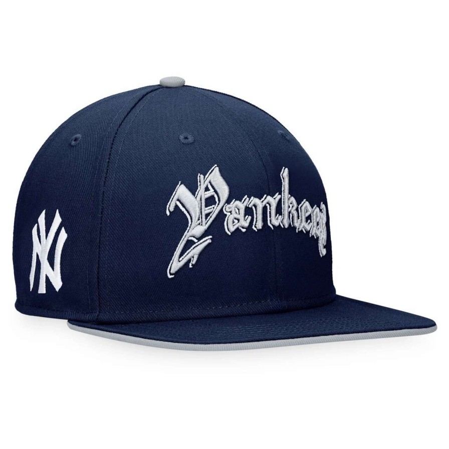 New York Yankees Caps * | Men'S New York Yankees Fanatics Branded Navy Iconic Old English Snapback Hat