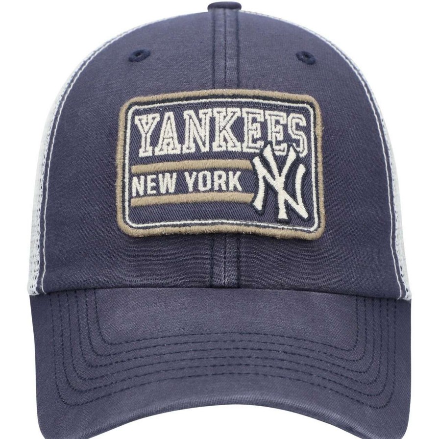 New York Yankees Caps * | Men'S New York Yankees '47 Navy/Natural Off Ramp Clean Up Trucker Adjustable Hat