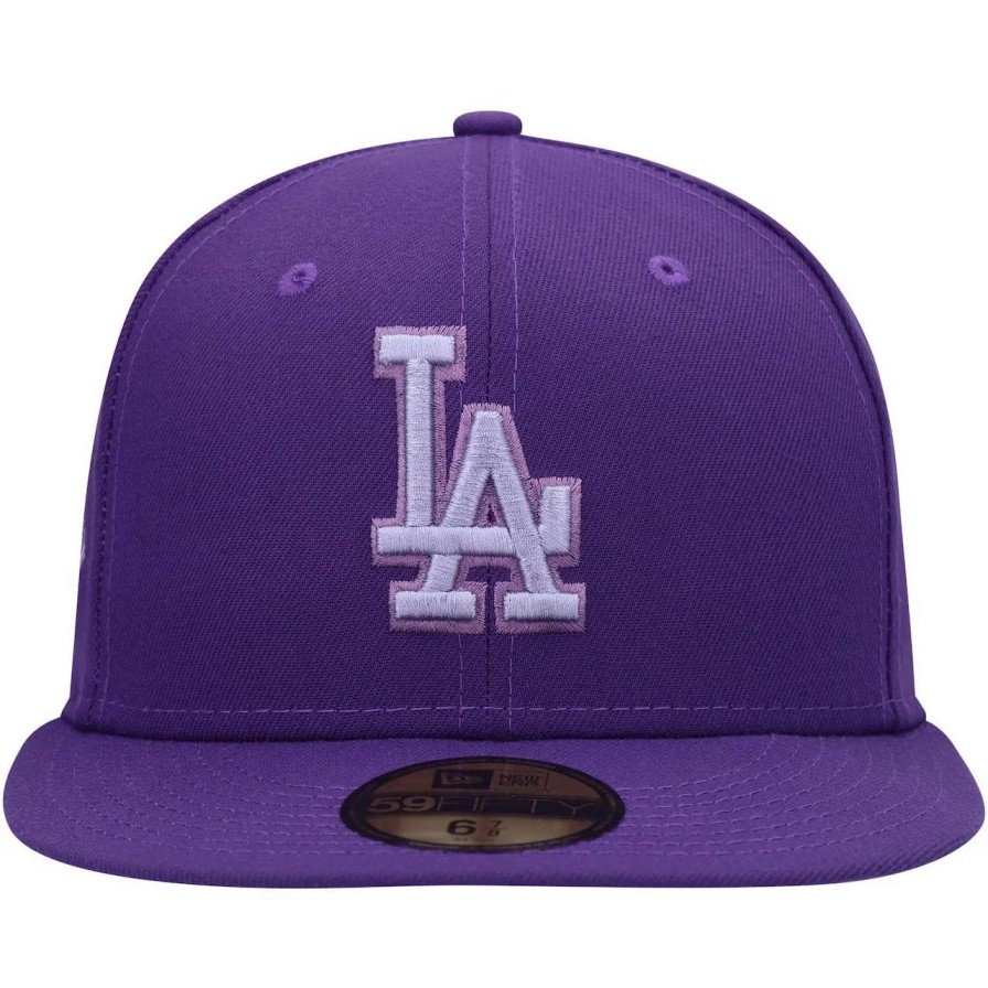 Los Angeles Dodgers Caps * | Men'S Los Angeles Dodgers New Era Purple Lavender Undervisor 59Fifty Fitted Hat