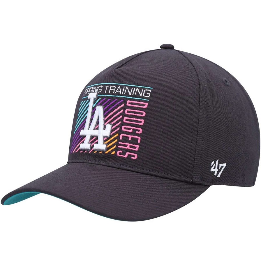 Los Angeles Dodgers Caps * | Men'S Los Angeles Dodgers '47 Charcoal 2023 Spring Training Reflex Hitch Snapback Hat