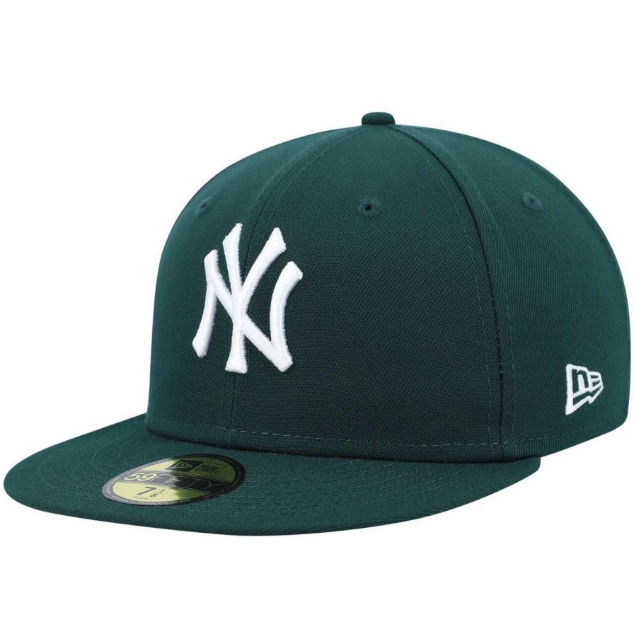 New York Yankees Caps * | Men'S New York Yankees New Era Green White Logo 59Fifty Fitted Hat