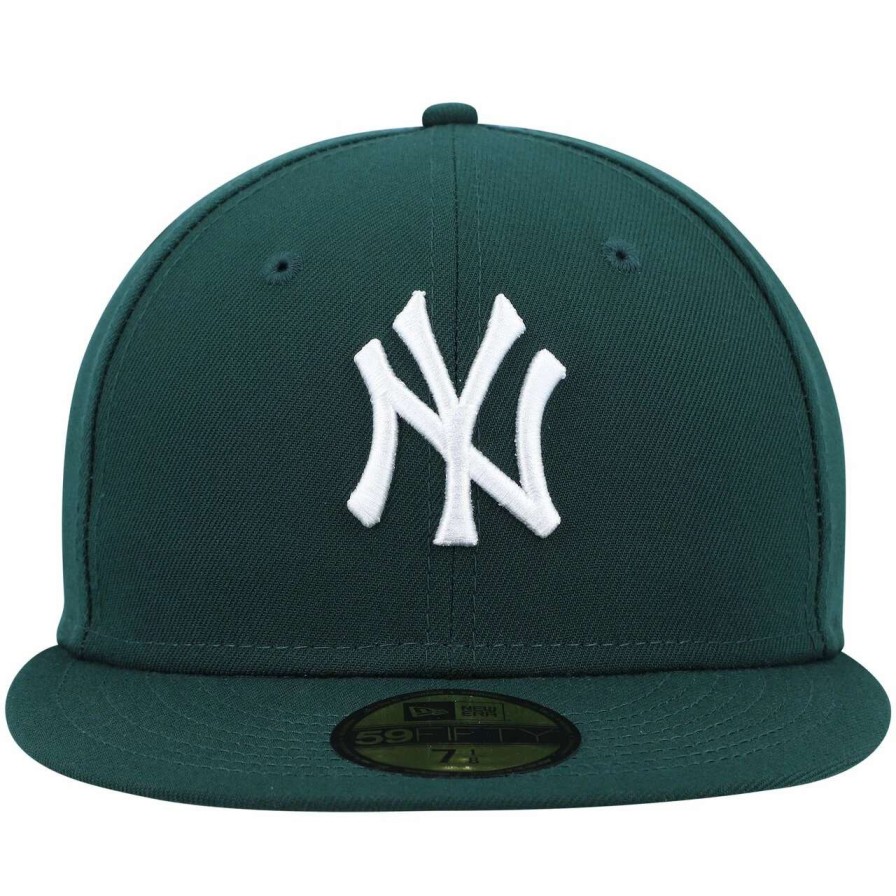 New York Yankees Caps * | Men'S New York Yankees New Era Green White Logo 59Fifty Fitted Hat