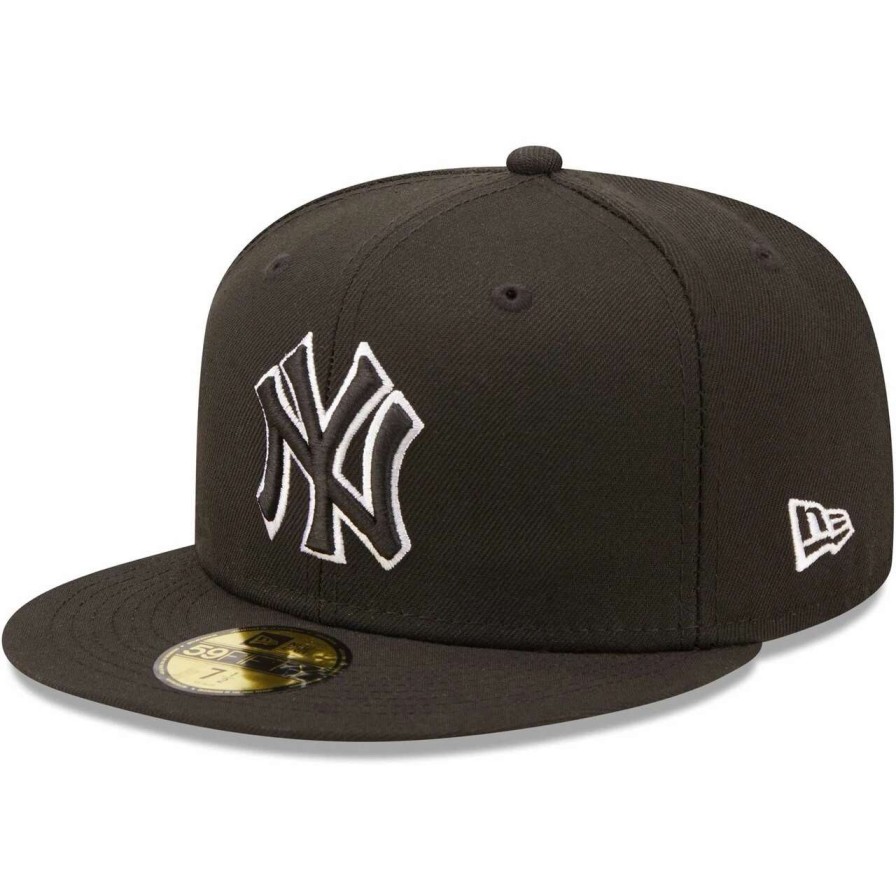 New York Yankees Caps * | Men'S New York Yankees New Era Black On Black Dub 59Fifty Fitted Hat