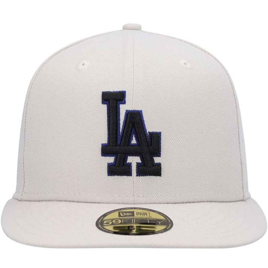 Los Angeles Dodgers Caps * | Men'S Los Angeles Dodgers New Era Khaki Stone Dim Undervisor 59Fifty Fitted Hat