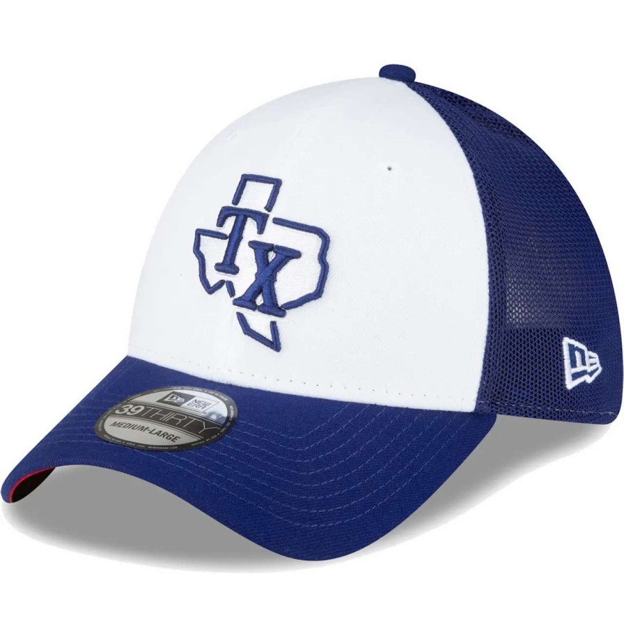 Texas Rangers Caps * | Men'S Texas Rangers New Era Royal/White 2023 On-Field Batting Practice 39Thirty Flex Hat