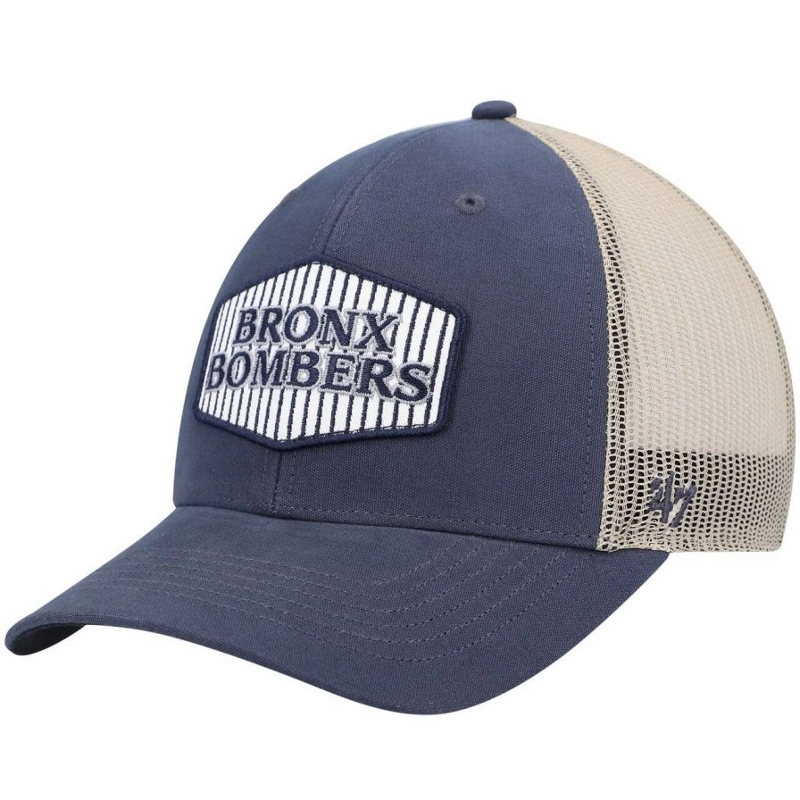 New York Yankees Caps * | Men'S New York Yankees '47 Navy/Natural Bronx Bombers Local Haven Trucker Snapback Hat