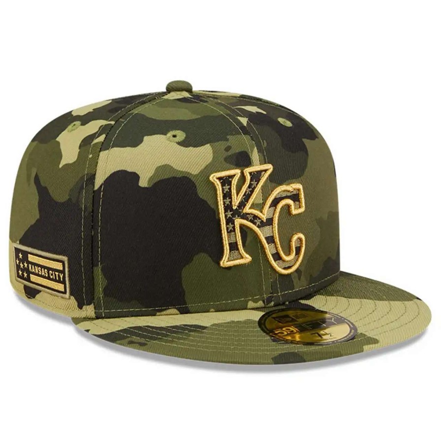 Kansas City Royals Caps * | Men'S Kansas City Royals New Era Camo 2022 Armed Forces Day On-Field 59Fifty Fitted Hat