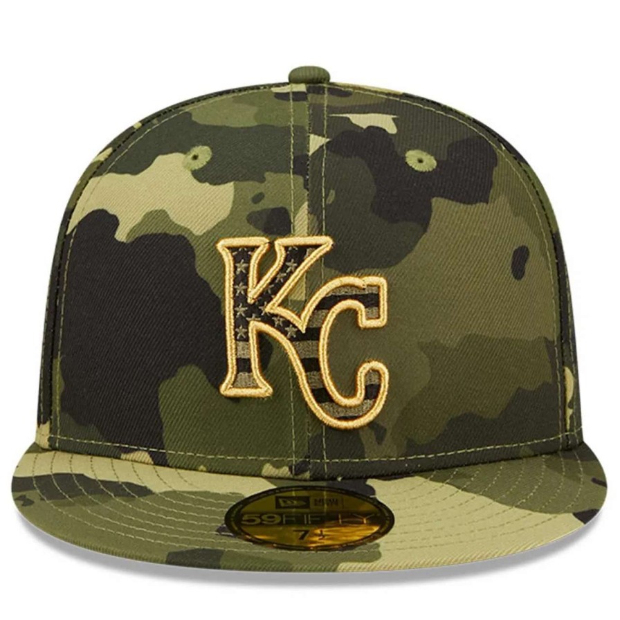 Kansas City Royals Caps * | Men'S Kansas City Royals New Era Camo 2022 Armed Forces Day On-Field 59Fifty Fitted Hat