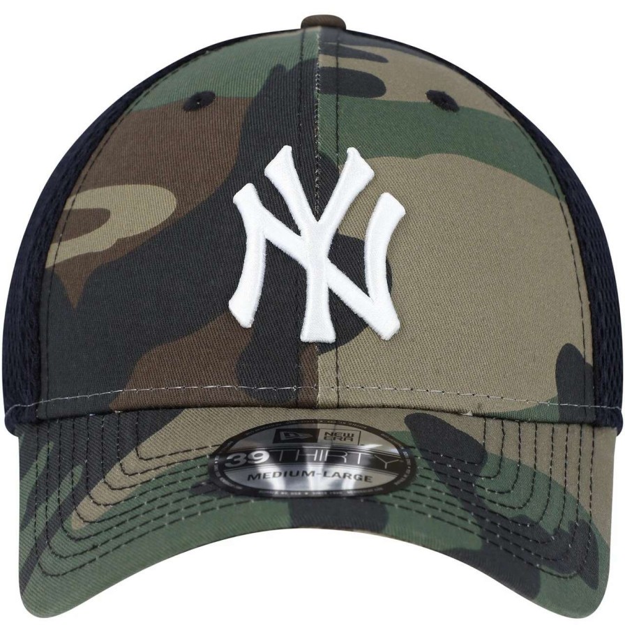 New York Yankees Caps * | Men'S New York Yankees New Era Camo Team Neo 39Thirty Flex Hat