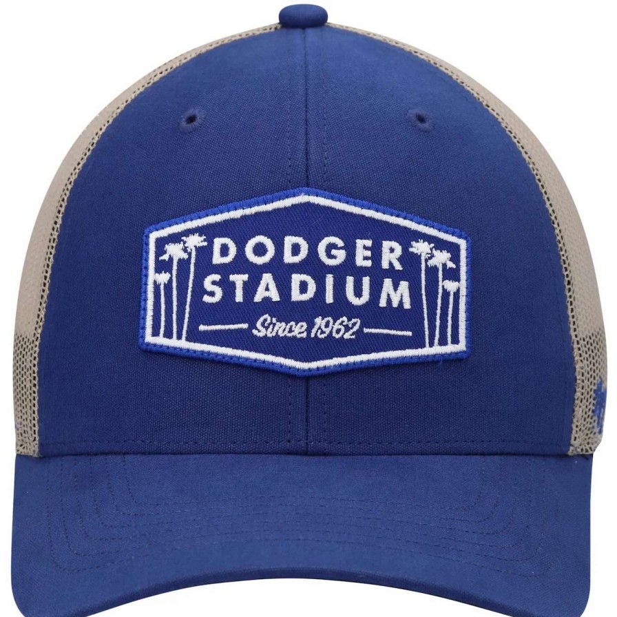 Los Angeles Dodgers Caps * | Men'S Los Angeles Dodgers '47 Royal/Natural Dodger Stadium Local Haven Trucker Snapback Hat