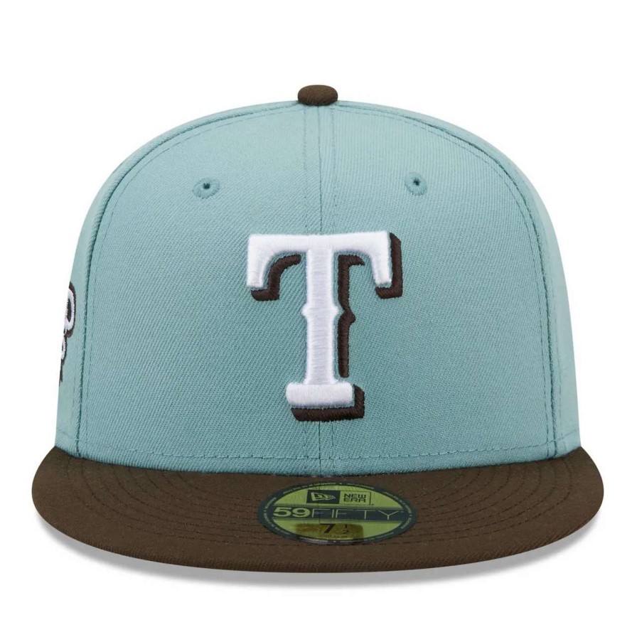 Texas Rangers Caps * | Men'S Texas Rangers New Era Light Blue/Brown 2010 World Series Beach Kiss 59Fifty Fitted Hat