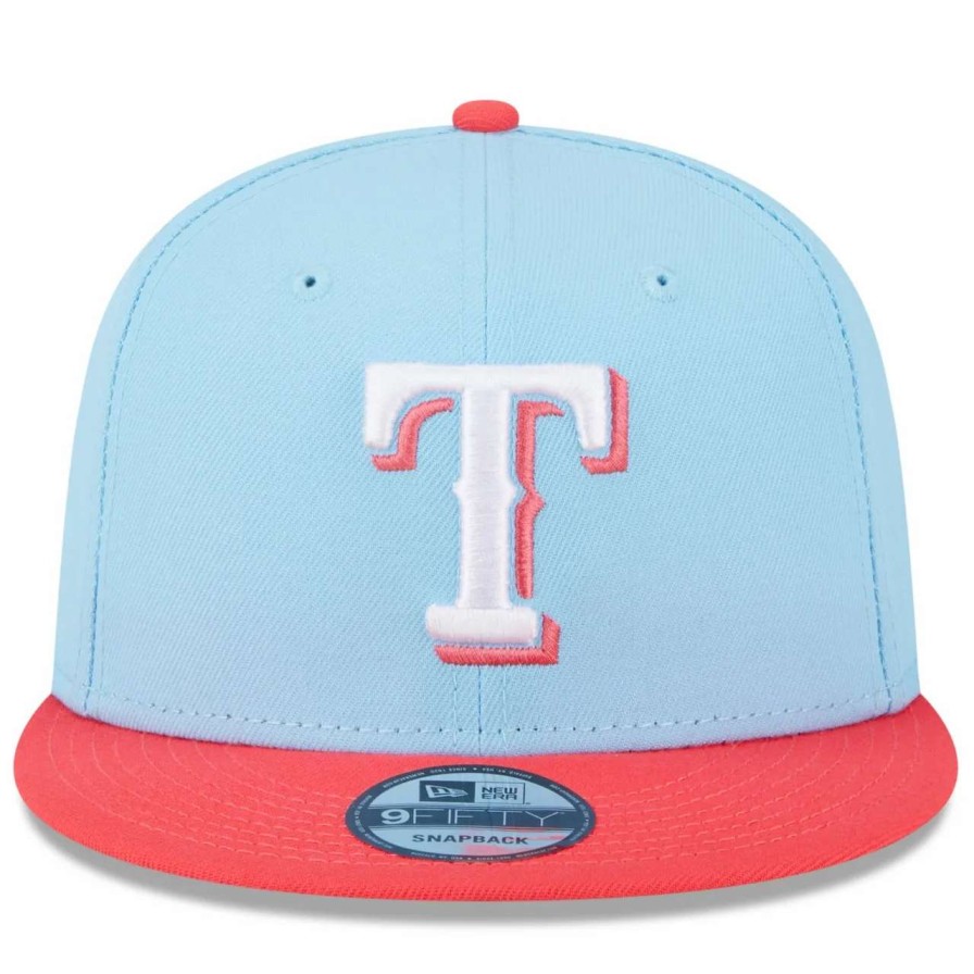 Texas Rangers Caps * | Men'S Texas Rangers New Era Light Blue/Red Spring Basic Two-Tone 9Fifty Snapback Hat