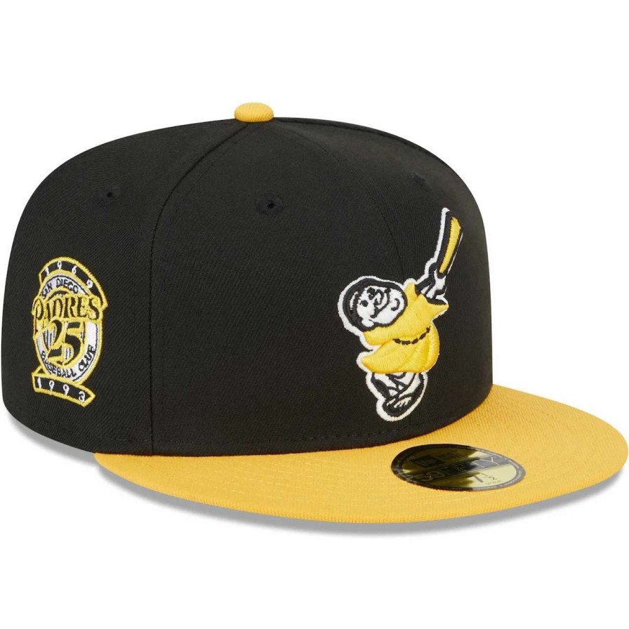 San Diego Padres Caps * | Men'S San Diego Padres New Era Black/Gold 59Fifty Fitted Hat