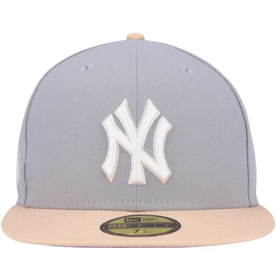 New York Yankees Caps * | Men'S New York Yankees New Era Gray/Peach 2008 Mlb All-Star Game Purple Undervisor 59Fifty Fitted Hat