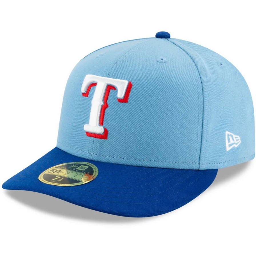 Texas Rangers Caps * | Men'S Texas Rangers New Era Light Blue/Royal 2020 Alternate 2 Authentic Collection On Field Low Profile 59Fifty Fitted Hat