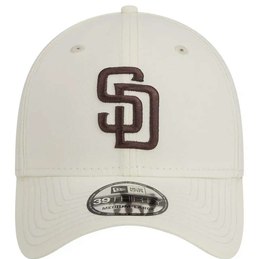 San Diego Padres Caps * | Men'S San Diego Padres New Era White Chrome Team Classic 39Thirty Flex Hat