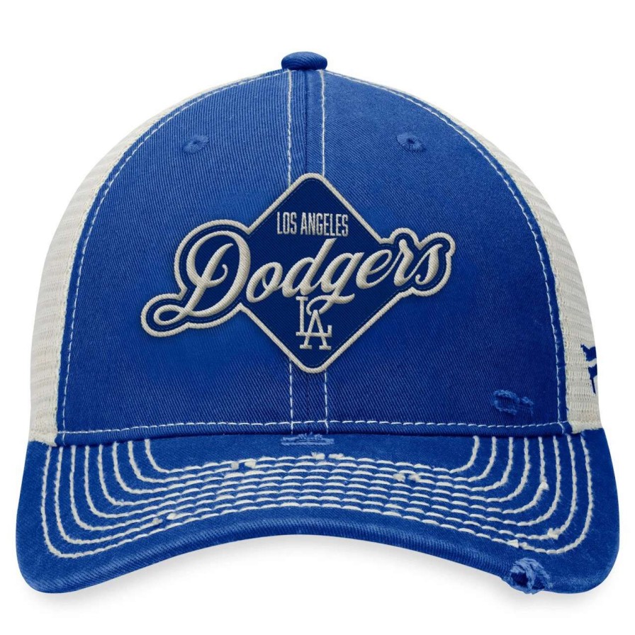 Los Angeles Dodgers Caps * | Men'S Los Angeles Dodgers Fanatics Branded Royal Heritage Trucker Snapback Hat