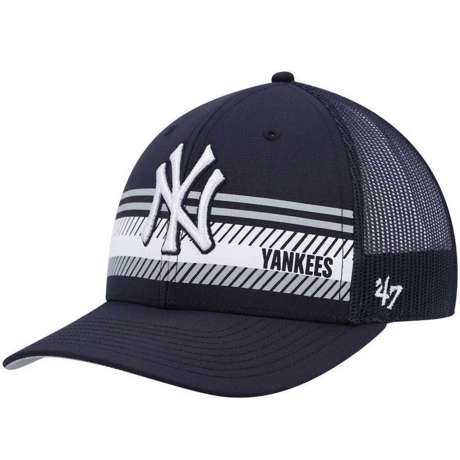 New York Yankees Caps * | Men'S New York Yankees '47 Navy Cumberland Trucker Snapback Hat