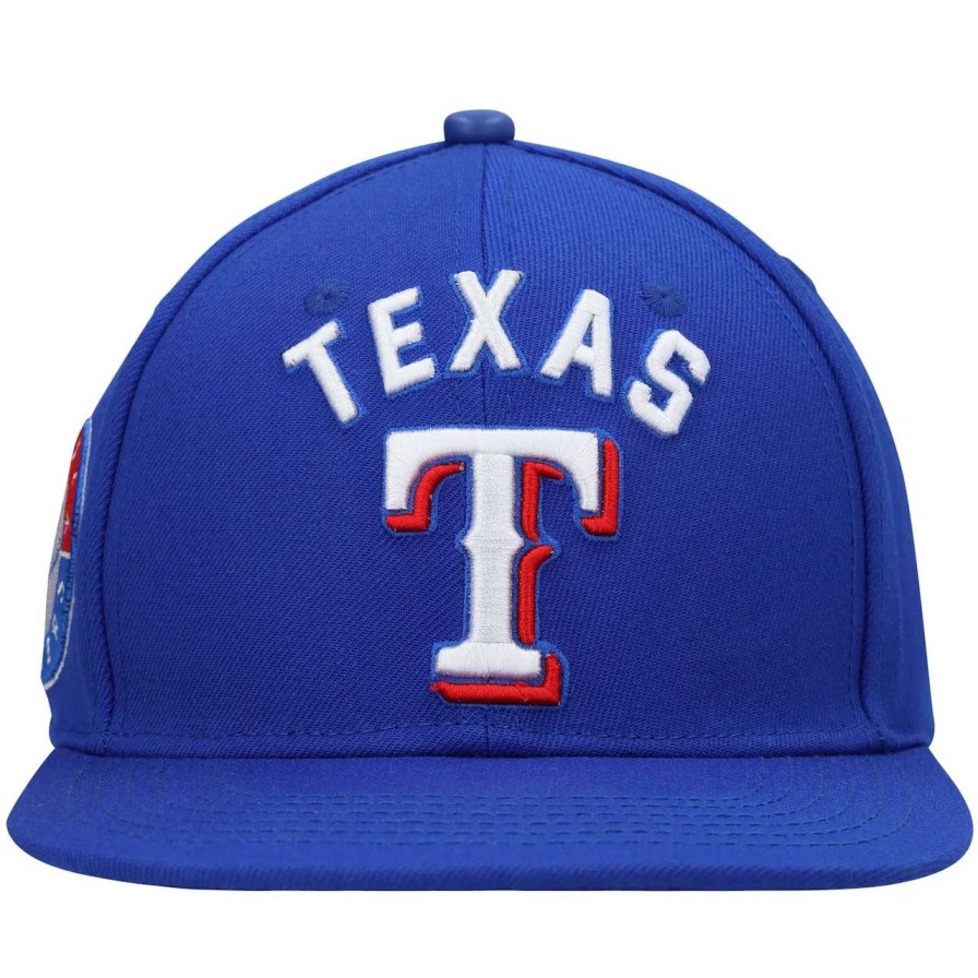 Texas Rangers Caps * | Men'S Texas Rangers Pro Standard Royal Stacked Logo Snapback Hat