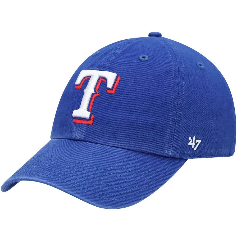 Texas Rangers Caps * | Youth Texas Rangers '47 Royal Team Logo Clean Up Adjustable Hat