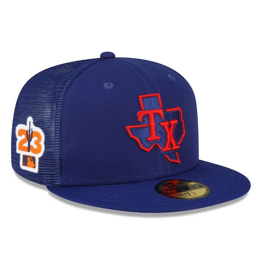 Texas Rangers Caps * | Men'S Texas Rangers New Era Royal 2023 Spring Training 59Fifty Fitted Hat