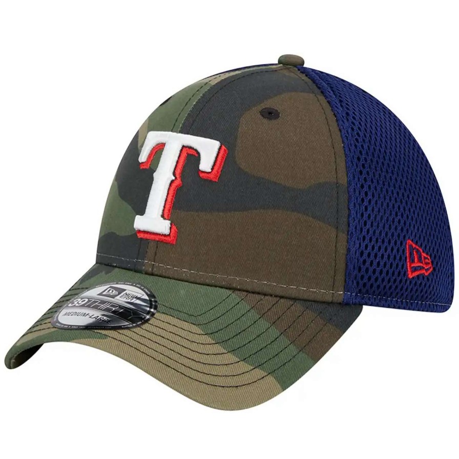 Texas Rangers Caps * | Men'S Texas Rangers New Era Camo Team Neo 39Thirty Flex Hat